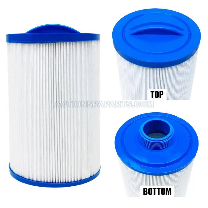 Filter Cartridge Diamond 4-5/8 6-3/4 Closed w/Handle 1-1/2 Male Thread/MPT 20 Sqft Action Spa Parts